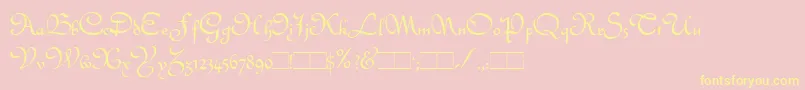 Quintly Font – Yellow Fonts on Pink Background
