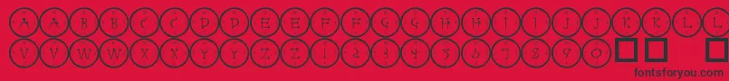 101 Font – Black Fonts on Red Background