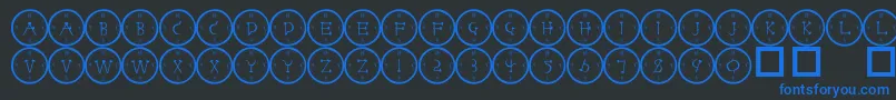 101 Font – Blue Fonts on Black Background