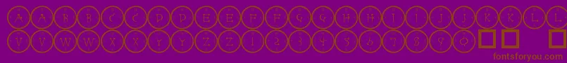 101 Font – Brown Fonts on Purple Background