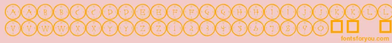 101 Font – Orange Fonts on Pink Background