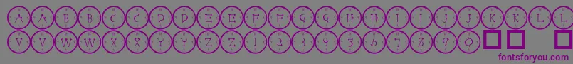 101 Font – Purple Fonts on Gray Background