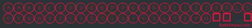 101 Font – Red Fonts on Black Background