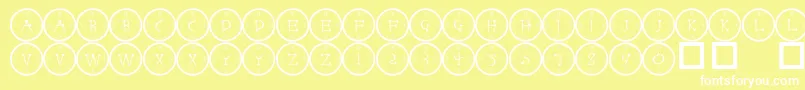 101 Font – White Fonts on Yellow Background