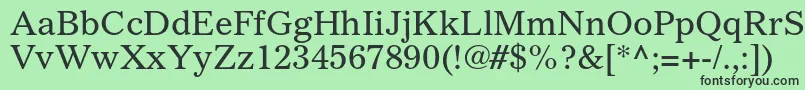 GazetteltstdRoman Font – Black Fonts on Green Background