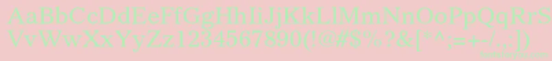 GazetteltstdRoman Font – Green Fonts on Pink Background