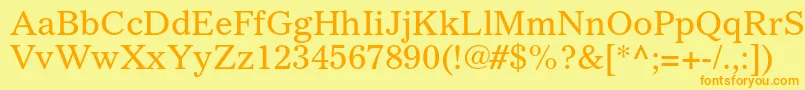 Шрифт GazetteltstdRoman – оранжевые шрифты на жёлтом фоне