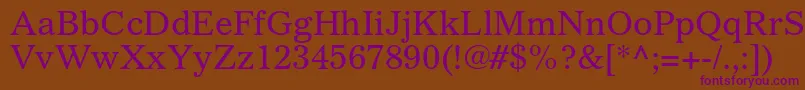 GazetteltstdRoman Font – Purple Fonts on Brown Background