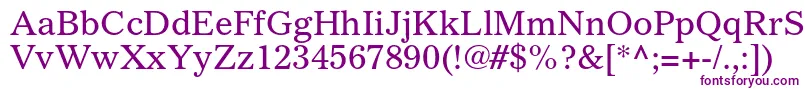 GazetteltstdRoman Font – Purple Fonts on White Background