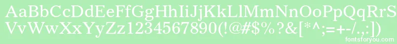 GazetteltstdRoman Font – White Fonts on Green Background