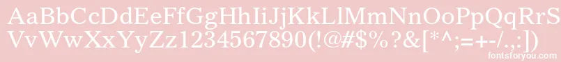 GazetteltstdRoman Font – White Fonts on Pink Background