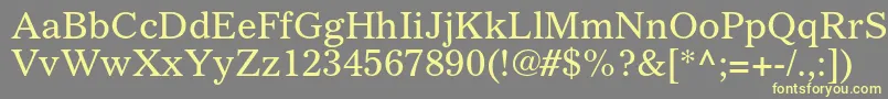 GazetteltstdRoman Font – Yellow Fonts on Gray Background
