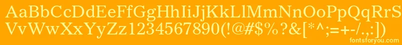 GazetteltstdRoman Font – Yellow Fonts on Orange Background