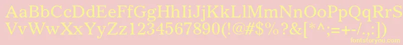 GazetteltstdRoman Font – Yellow Fonts on Pink Background