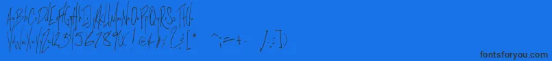 フォントLittlesparrow – 黒い文字の青い背景