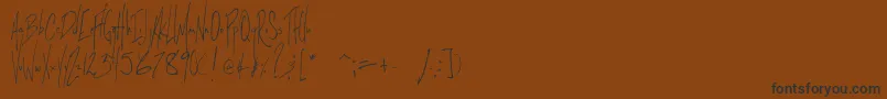 Littlesparrow Font – Black Fonts on Brown Background