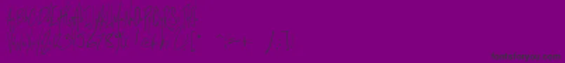 Шрифт Littlesparrow – чёрные шрифты на фиолетовом фоне