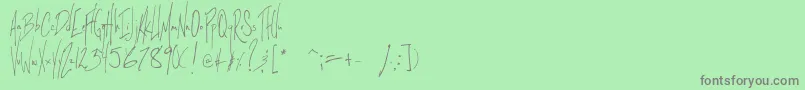 Littlesparrow Font – Gray Fonts on Green Background