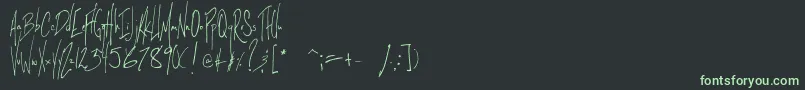 Шрифт Littlesparrow – зелёные шрифты на чёрном фоне