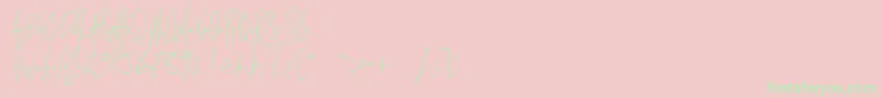 Littlesparrow Font – Green Fonts on Pink Background