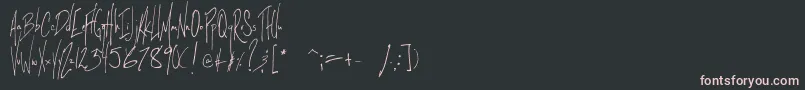 フォントLittlesparrow – 黒い背景にピンクのフォント