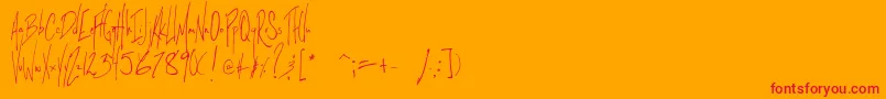 fuente Littlesparrow – Fuentes Rojas Sobre Fondo Naranja