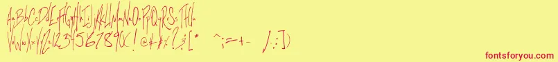 Littlesparrow Font – Red Fonts on Yellow Background