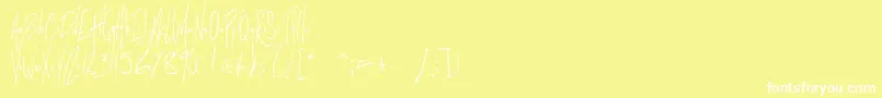 Littlesparrow Font – White Fonts on Yellow Background
