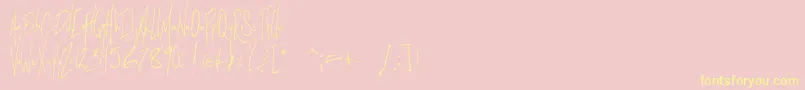 Littlesparrow Font – Yellow Fonts on Pink Background