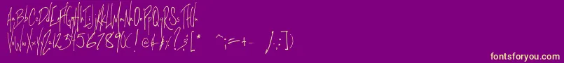 Littlesparrow Font – Yellow Fonts on Purple Background