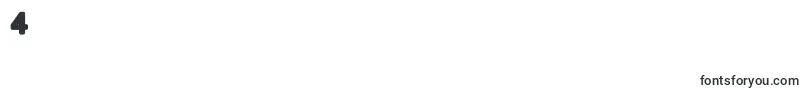 Boldbold-Schriftart – Schriften für die Ziffer 4