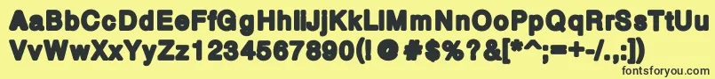 Boldbold Font – Black Fonts on Yellow Background