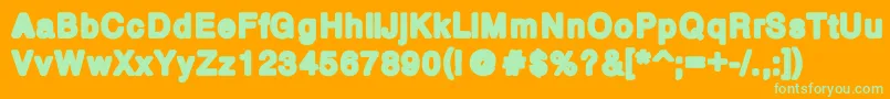 Boldbold Font – Green Fonts on Orange Background