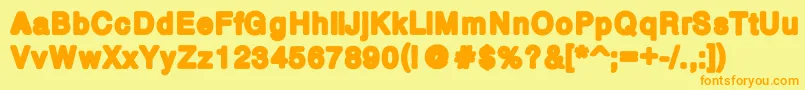 Boldbold Font – Orange Fonts on Yellow Background