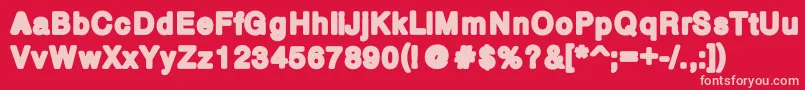 Boldbold Font – Pink Fonts on Red Background