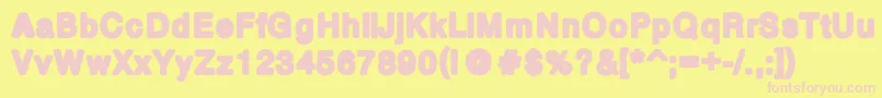Boldbold Font – Pink Fonts on Yellow Background