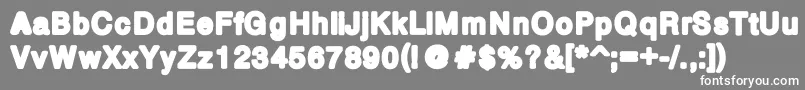 Boldbold-Schriftart – Weiße Schriften auf grauem Hintergrund