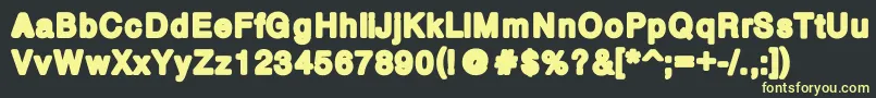 フォントBoldbold – 黒い背景に黄色の文字