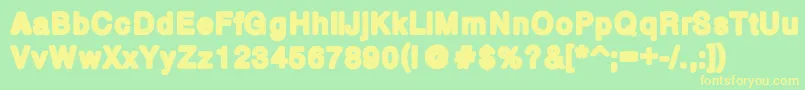 Boldbold Font – Yellow Fonts on Green Background