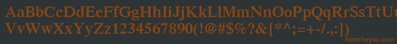 Шрифт TimesLtSemibold – коричневые шрифты на чёрном фоне