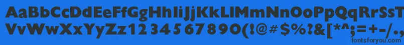 ChantillyXboldRegular Font – Black Fonts on Blue Background