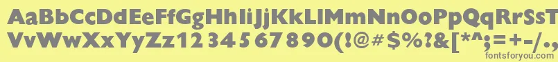 ChantillyXboldRegular Font – Gray Fonts on Yellow Background