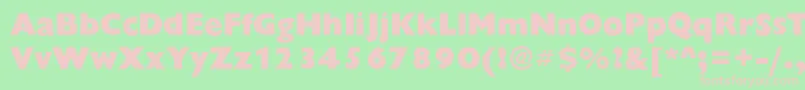 ChantillyXboldRegular Font – Pink Fonts on Green Background