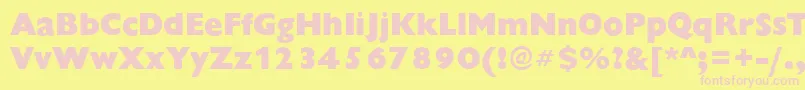 ChantillyXboldRegular Font – Pink Fonts on Yellow Background