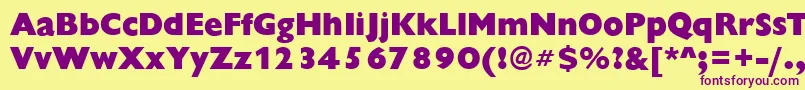 ChantillyXboldRegular Font – Purple Fonts on Yellow Background