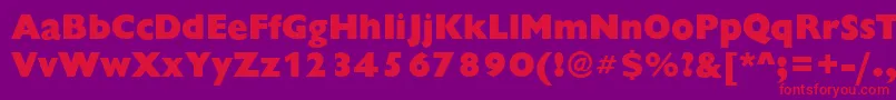 ChantillyXboldRegular Font – Red Fonts on Purple Background