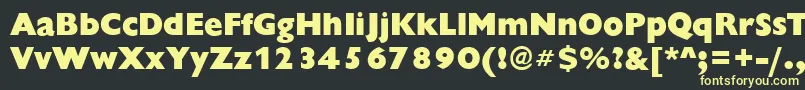 ChantillyXboldRegular Font – Yellow Fonts on Black Background