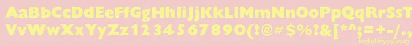 ChantillyXboldRegular Font – Yellow Fonts on Pink Background