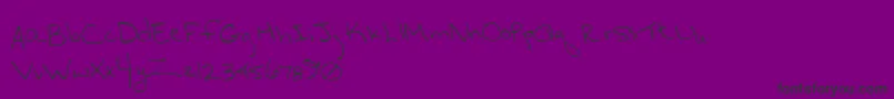 Hurryup-Schriftart – Schwarze Schriften auf violettem Hintergrund