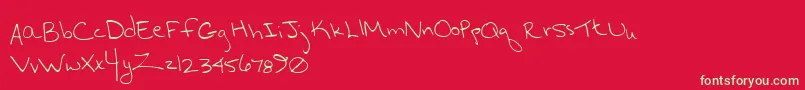 Hurryup Font – Green Fonts on Red Background